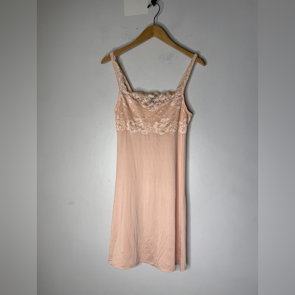 Soma Orange Slip Nightgown With Lace Detail Medium‎